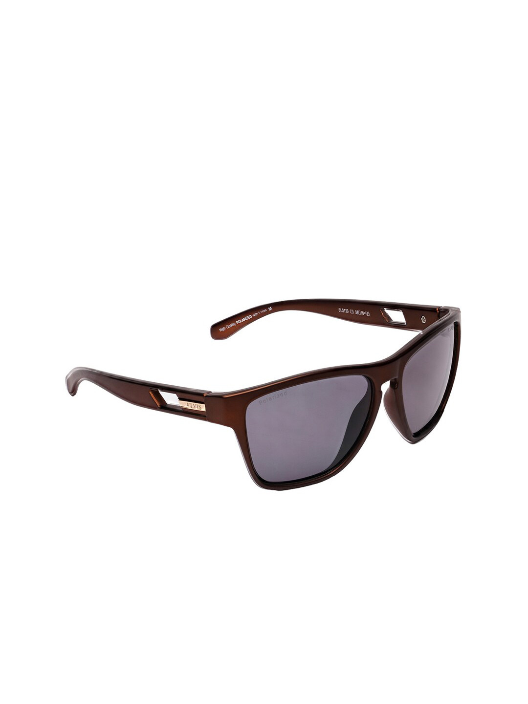 

ELVIS Men Aviator Sunglasses With UV Protected Lens, Brown