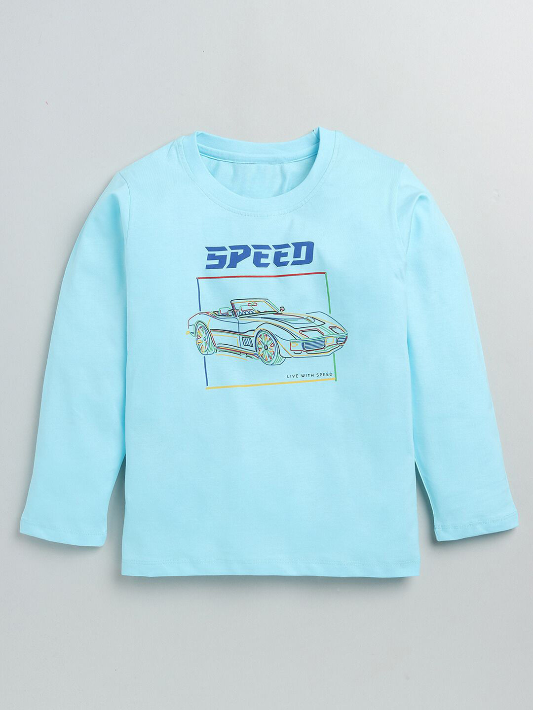 

YK Boys Graphic Printed Cotton T-shirt, Blue
