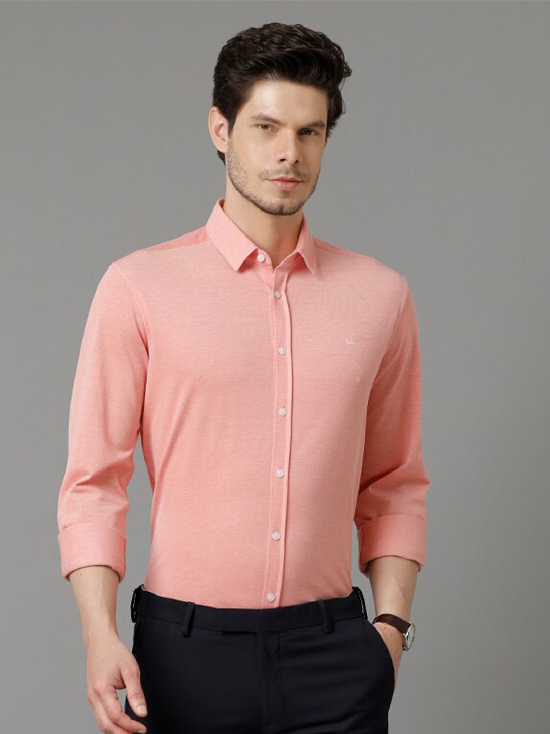 

Aldeno Spread Collar Comfort Opaque Formal Shirt, Orange
