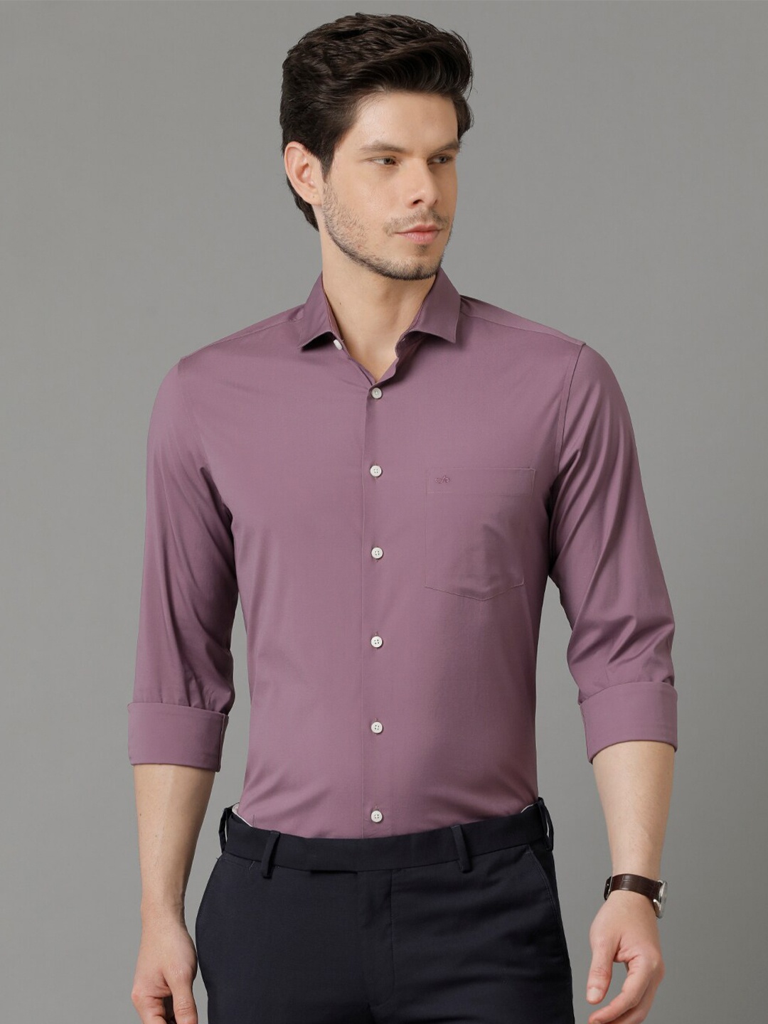 

Aldeno Slim Fit Spread Collar Formal Shirt, Purple