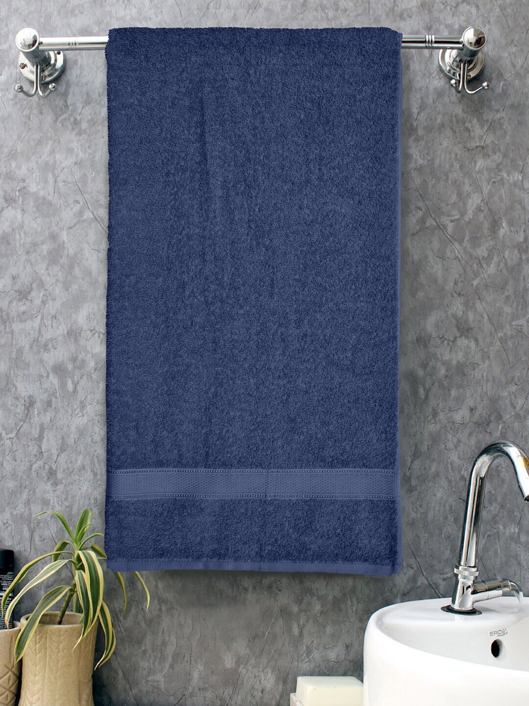 

Home Fresh Everyday Navy Blue 400 GSM Pure Cotton Bath Towel