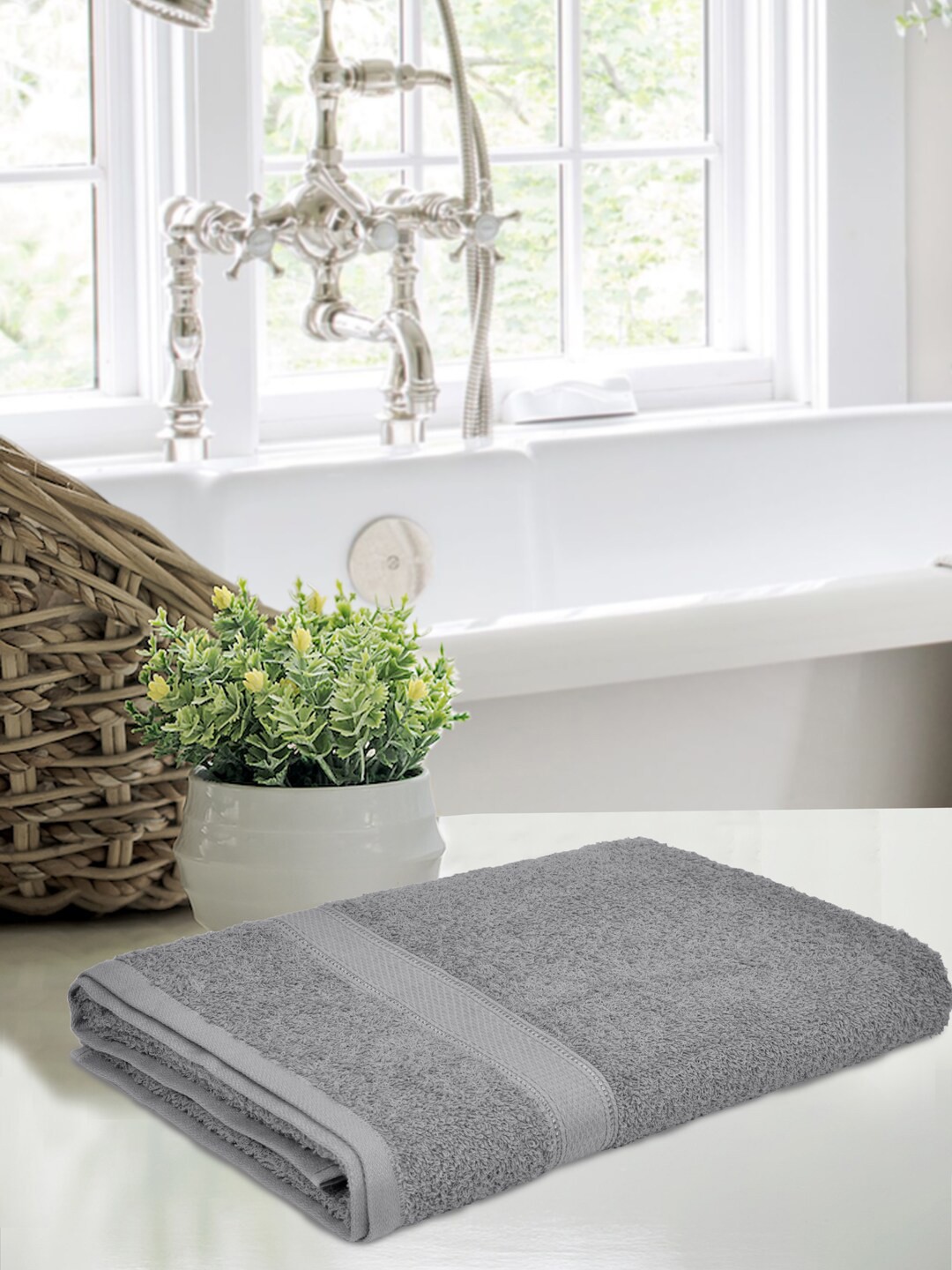 

Home Fresh Everyday Grey 400 GSM Pure Coton Bath Towel