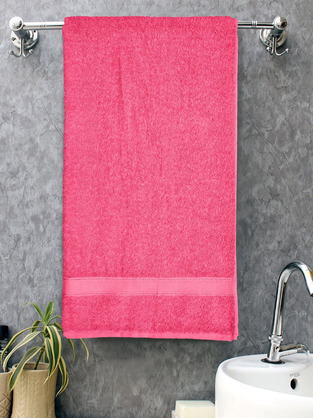 

Home Fresh Everyday Pink 400 GSM Pure Cotton Bath Towel