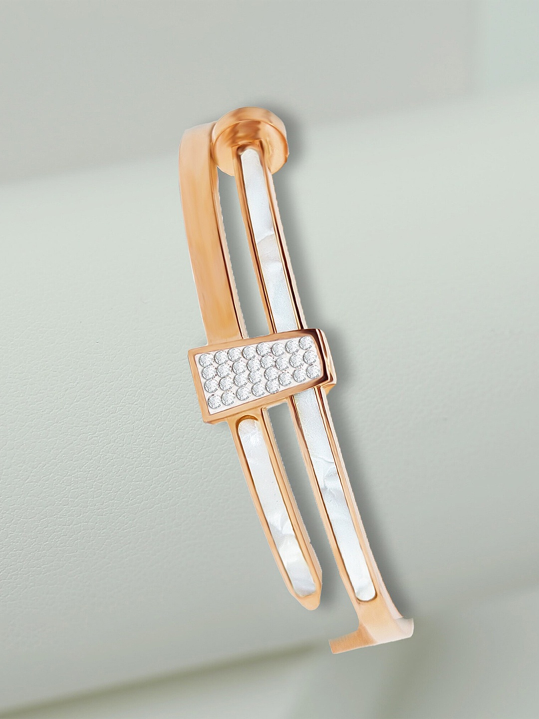 

Comet Busters Women Rose Gold-Plated Bangle-Style Bracelet