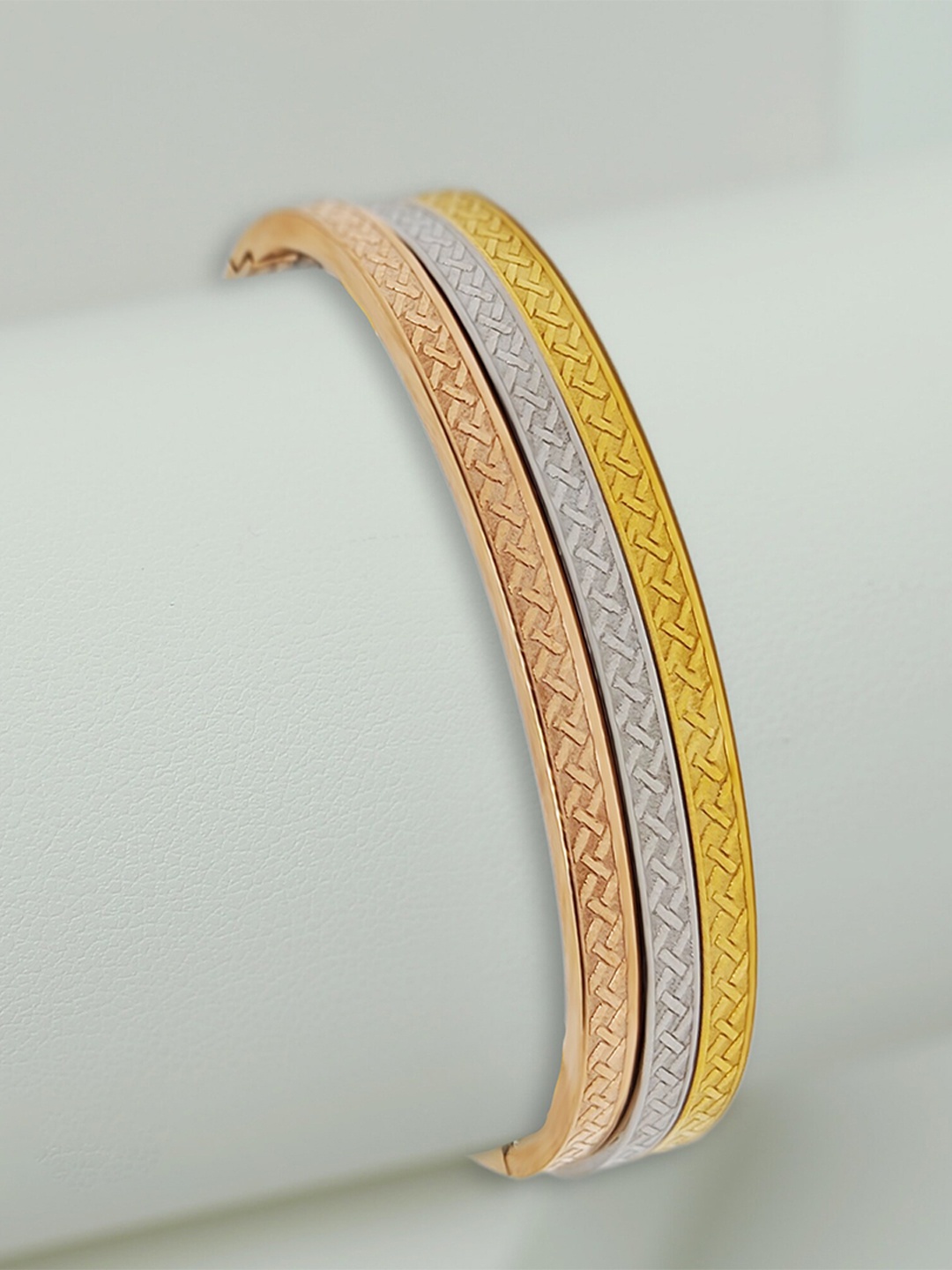 

Comet Busters Women Rose Gold & Silver-Toned Rose Gold-Plated Bangle-Style Bracelet