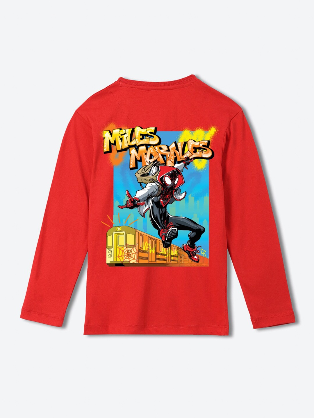 

YK Marvel Boys Spider Man Printed Cotton T-shirt, Red