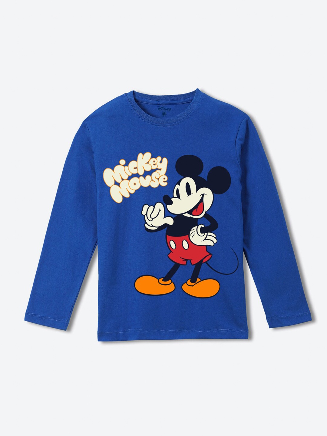 

YK Disney Boys Mickey Mouse Printed Cotton T-shirt, Blue