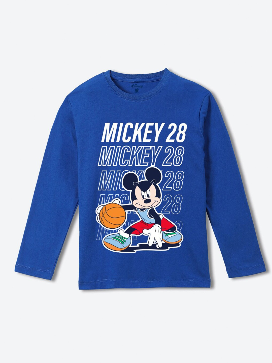 

YK Disney Boys Mickey Mouse Printed Cotton T-shirt, Blue