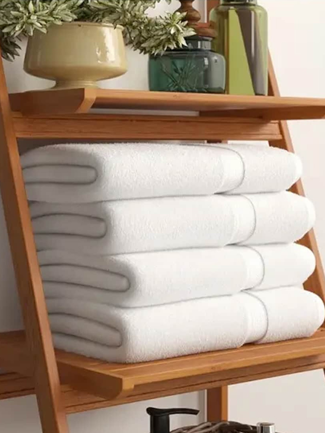 

Adbeni 3 Pieces White Classic Premium Cotton Towel Set