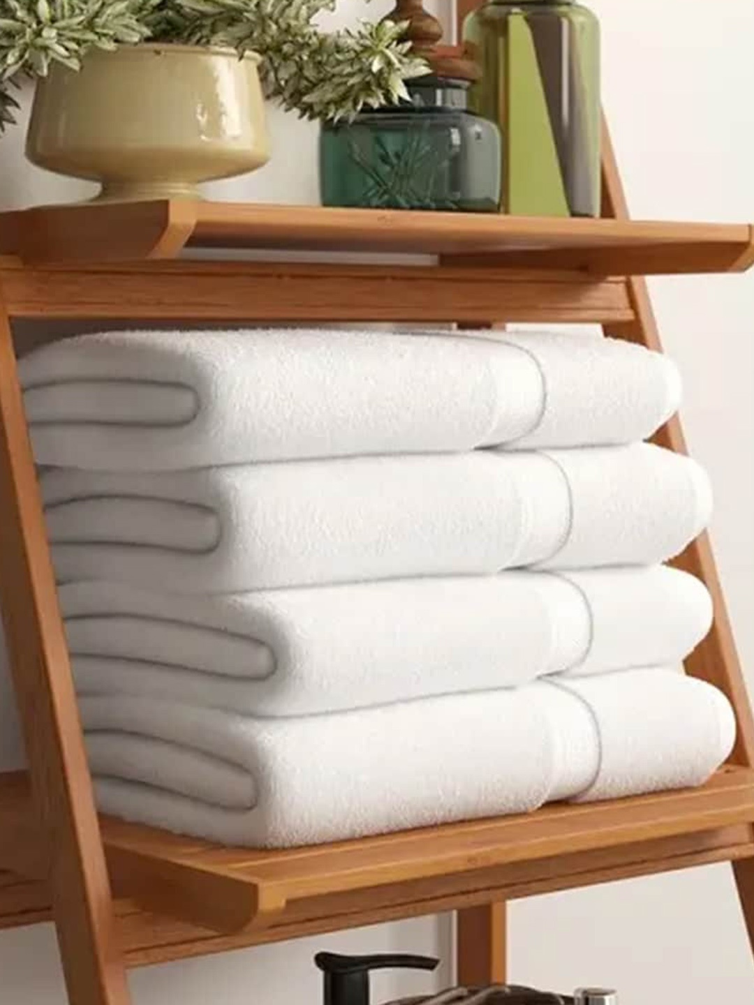 

Adbeni White 4 Pieces 450 GSM Cotton Anti-Odour Towel Set