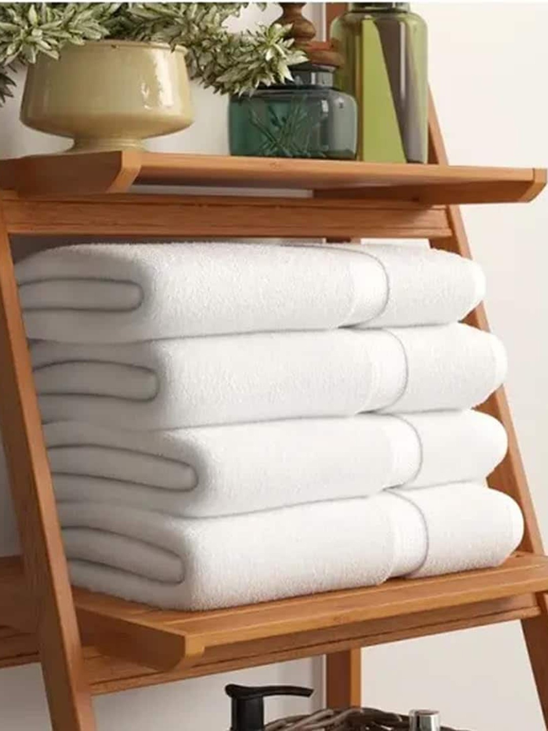 

Adbeni White 4 Pieces 500 GSM Cotton Anti-Odour Towel Set