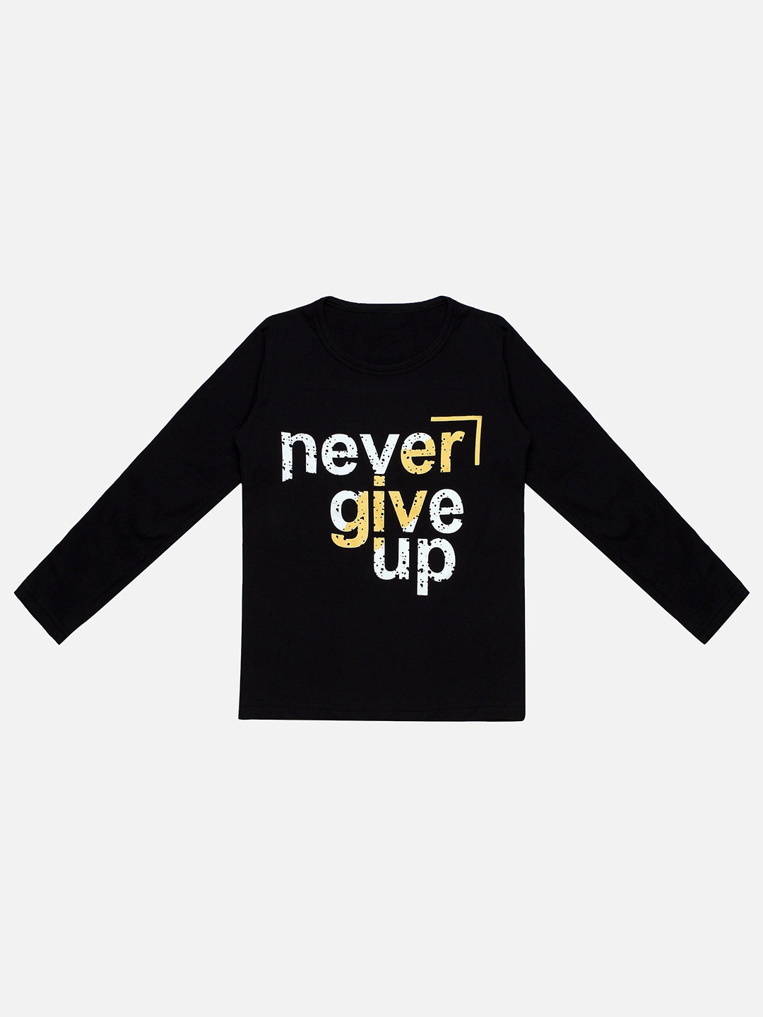 

Fasha Boys Typography Printed Pure Cotton T-shirt, Black