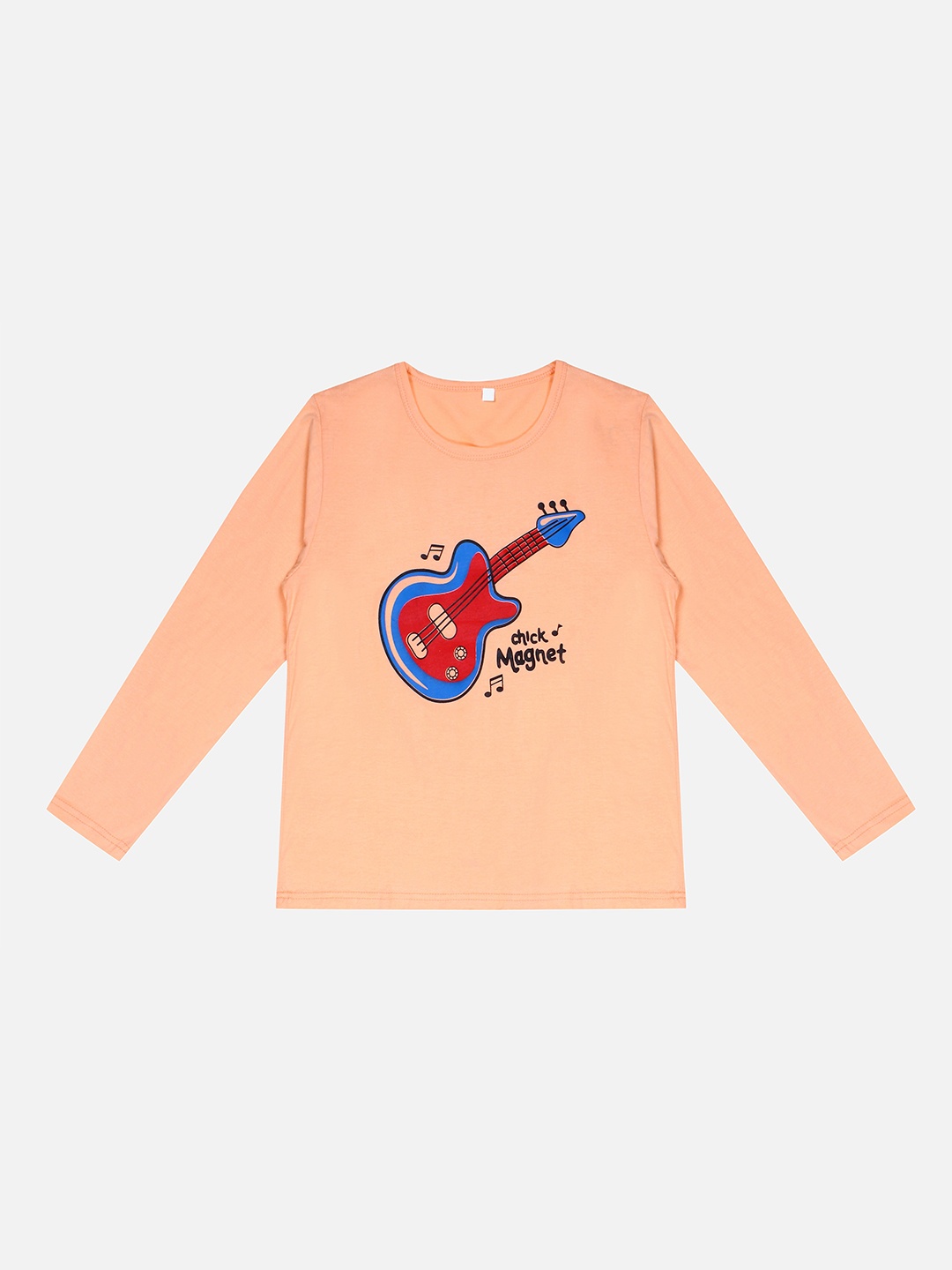 

Fasha Boys Graphic Printed Long Sleeves Pure Cotton T-shirt, Peach