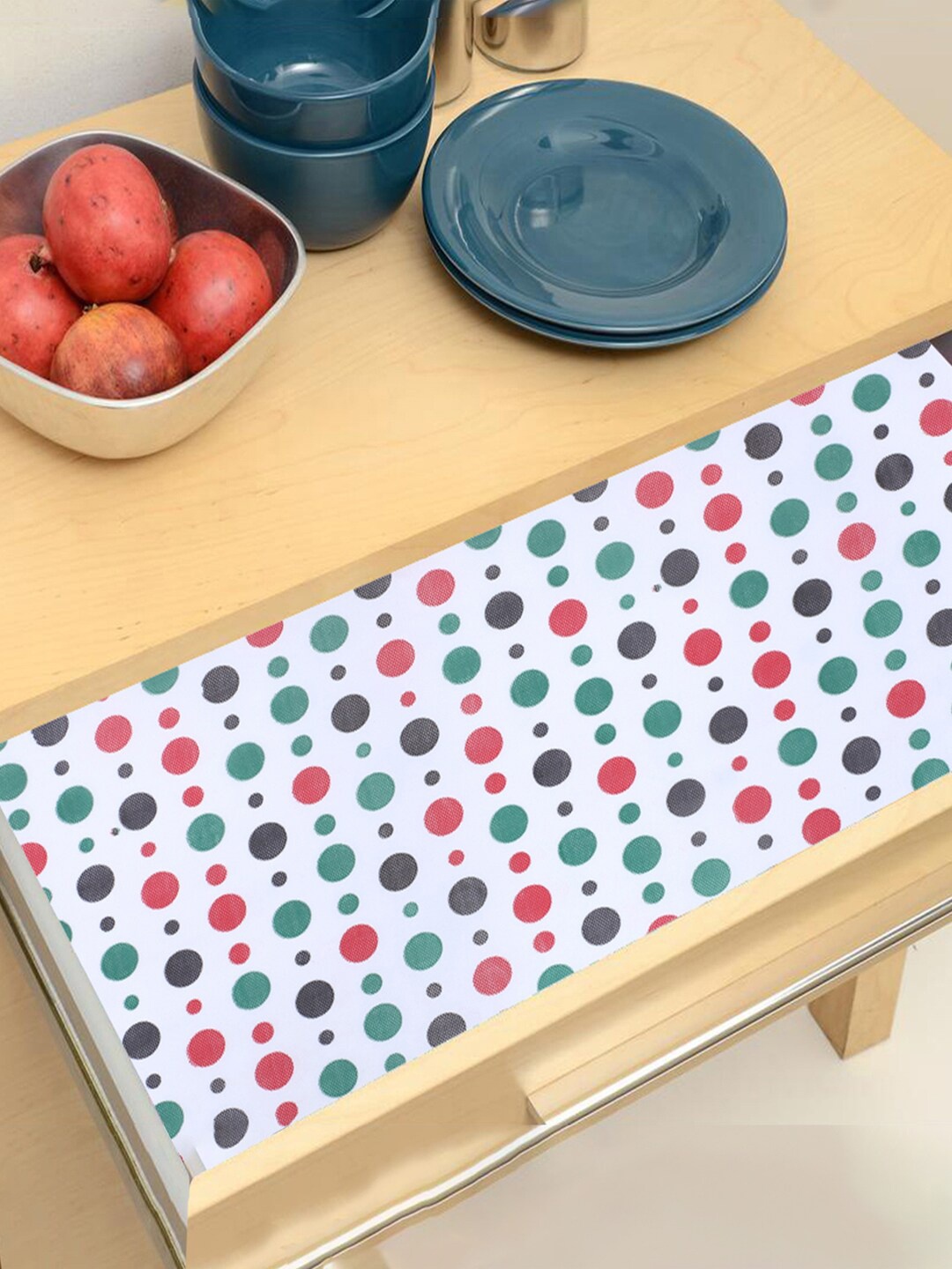 

Kuber Industries White & Green Printed EVA BPA free Shelf Liner