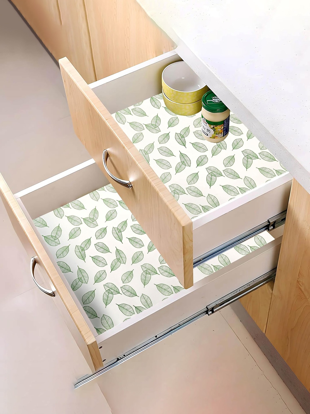 

Kuber Industries White Printed Kitchen Cabinet Shelf Mat