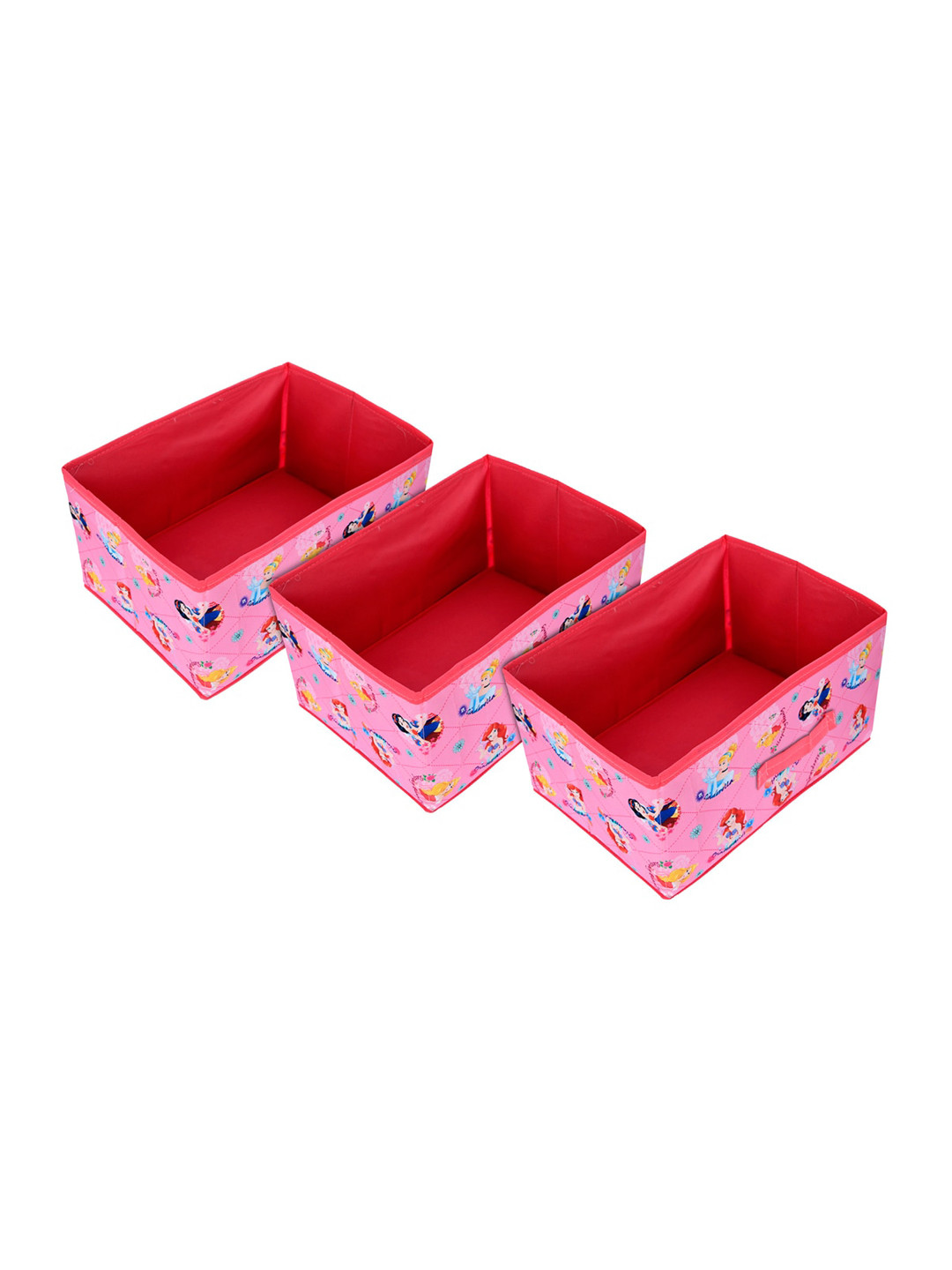

Kuber Industries Pink 3 Pieces Printed Non Woven Drawer Organisers