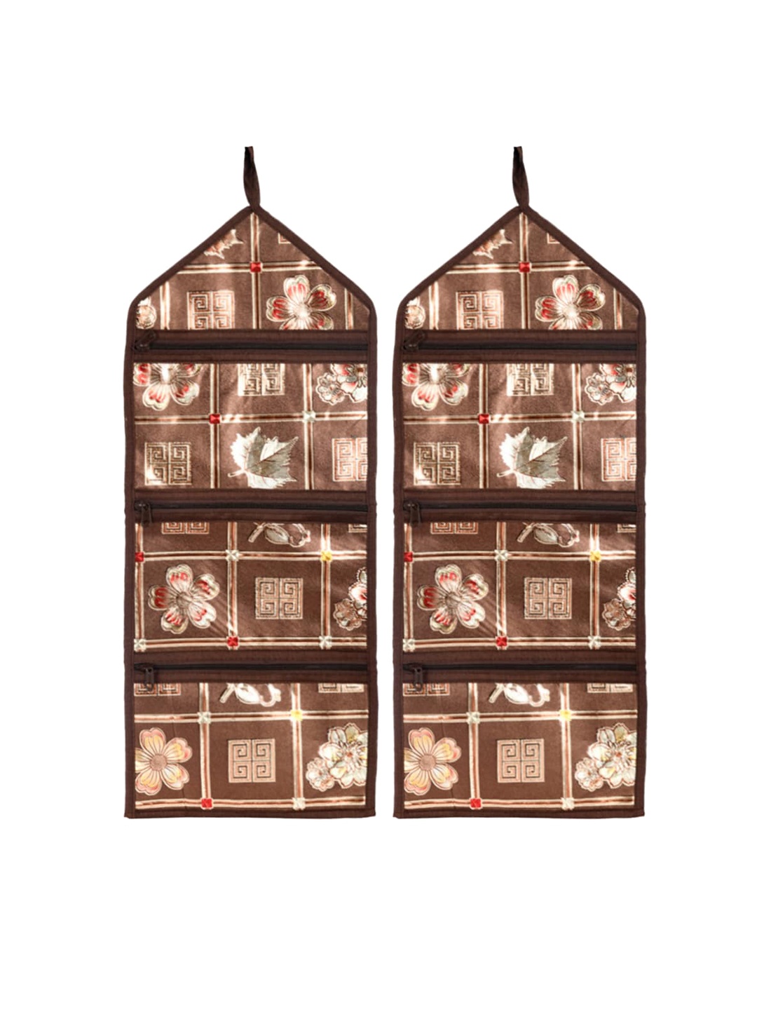 

Kuber Industries Brown 2 Pieces Printed PVC Paper Holder Organisers