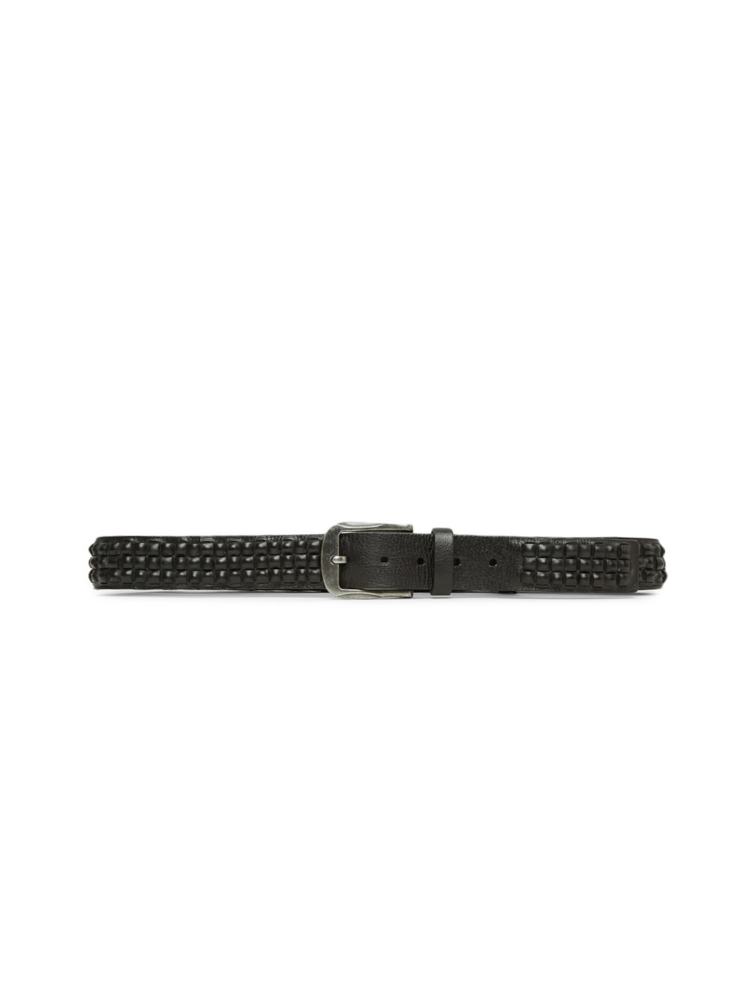 

ART N VINTAGE Women Textured Leather Belt, Black