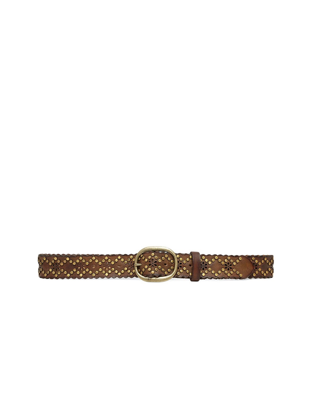 

ART N VINTAGE Women Embellished Leather Belt, Brown