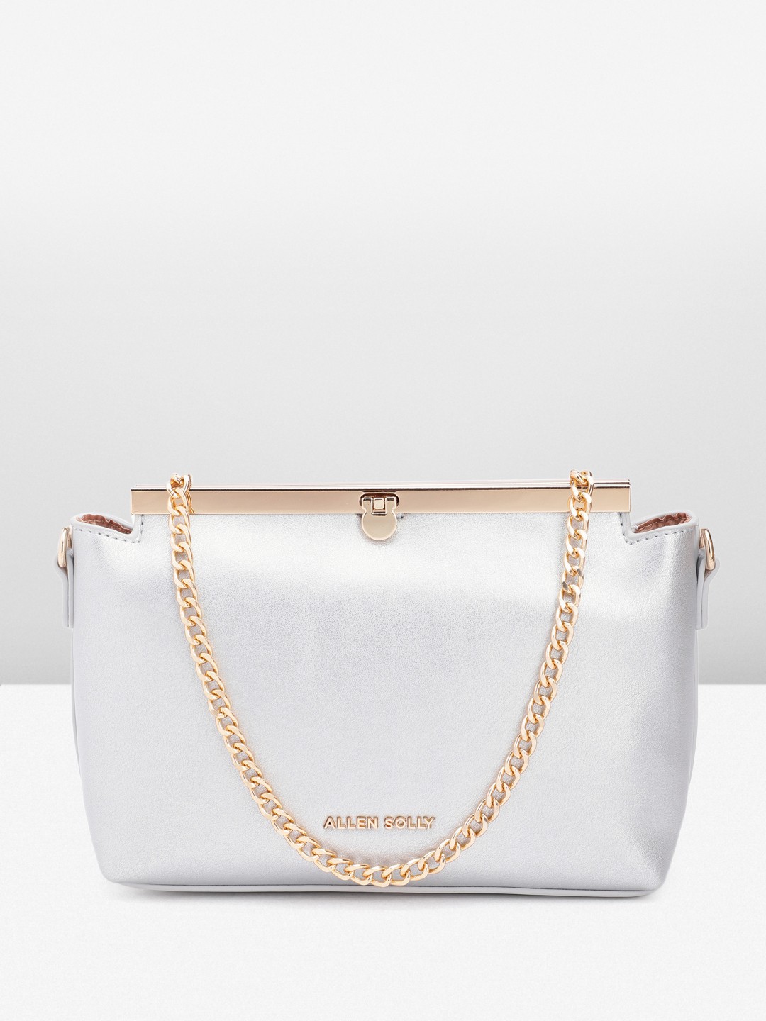 

Allen Solly Structured Sling Bag, Silver