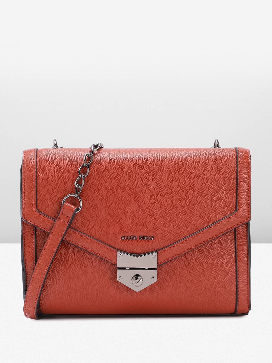 

Allen Solly Solid Sling Bag, Rust