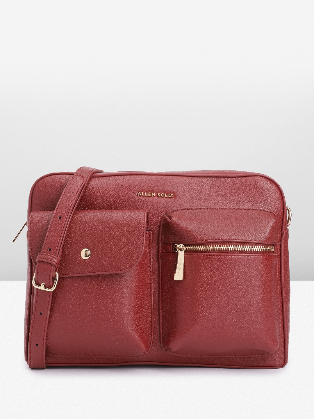 

Allen Solly Textured Sling Bag, Maroon