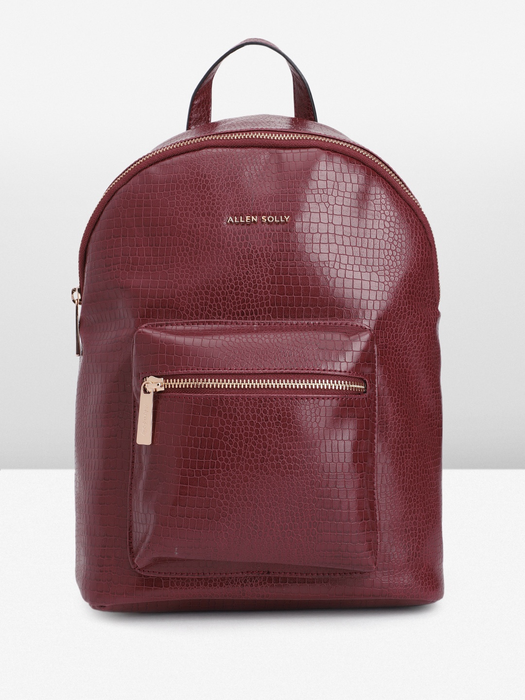 

Allen Solly Women Animal Textured Backpack, Burgundy