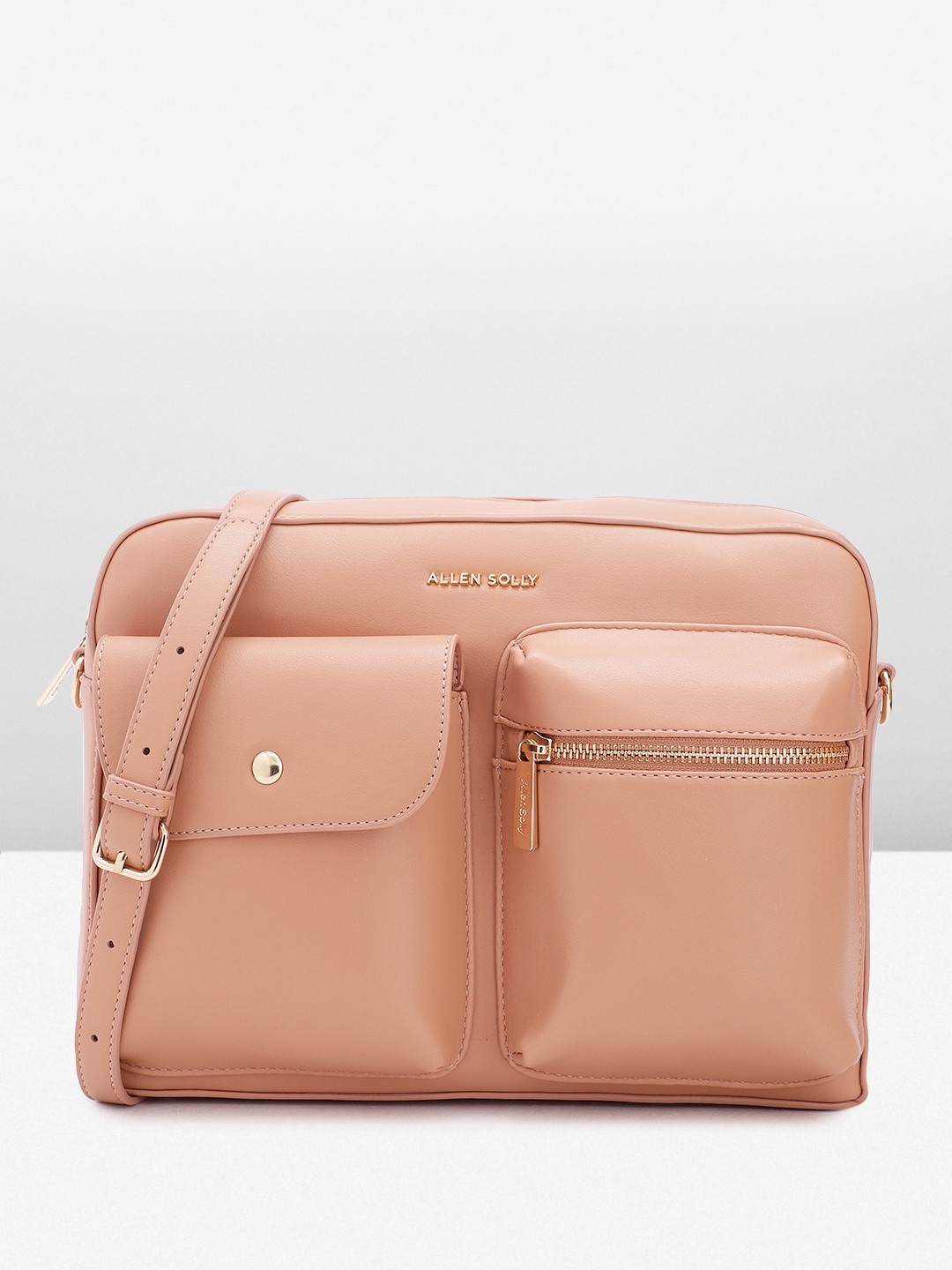 

Allen Solly Oversized Structured Sling Bag, Pink