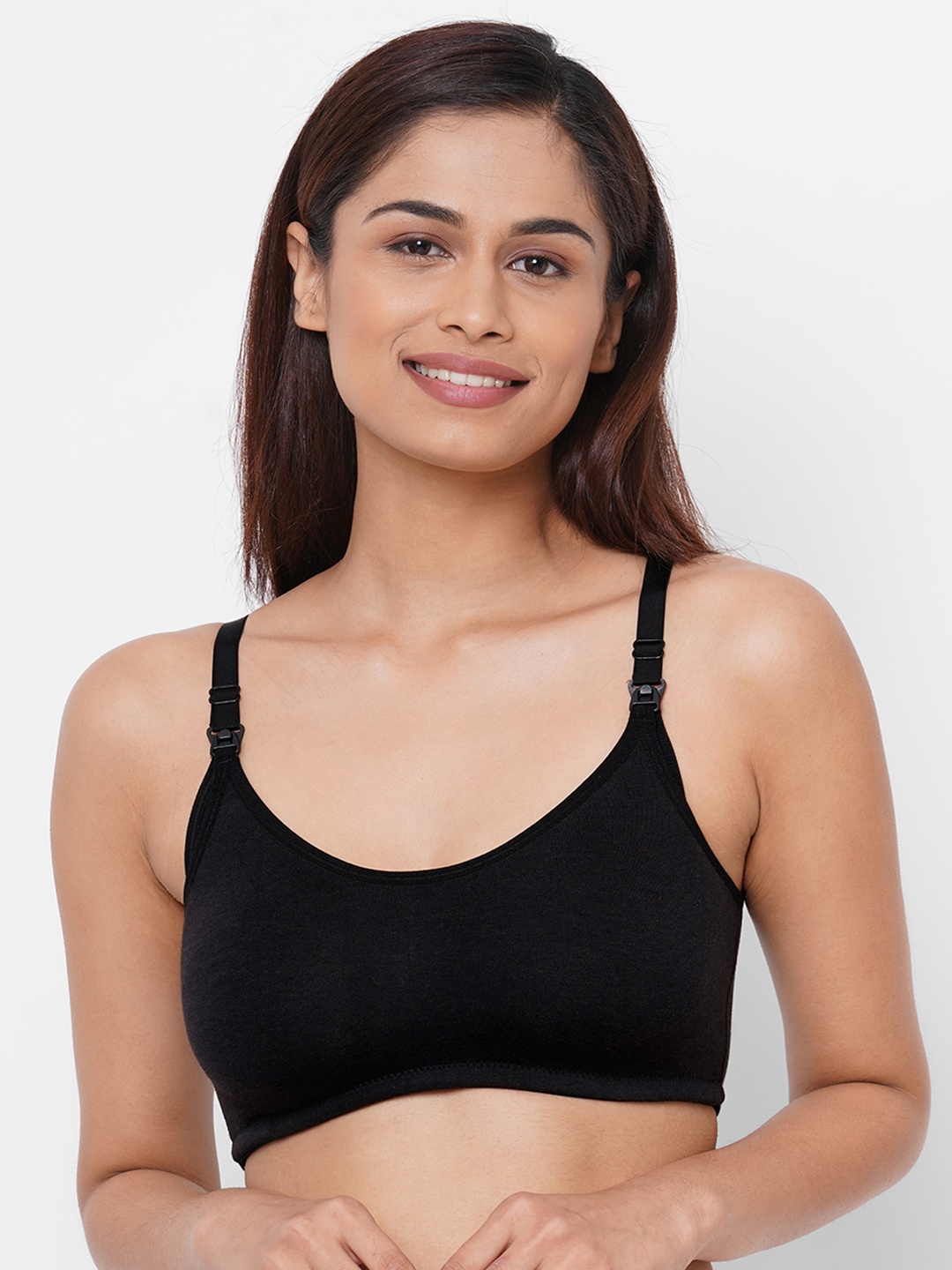 

Inner Sense Black Organic Cotton Antimicrobial Soft Nursing Bra IMB004E