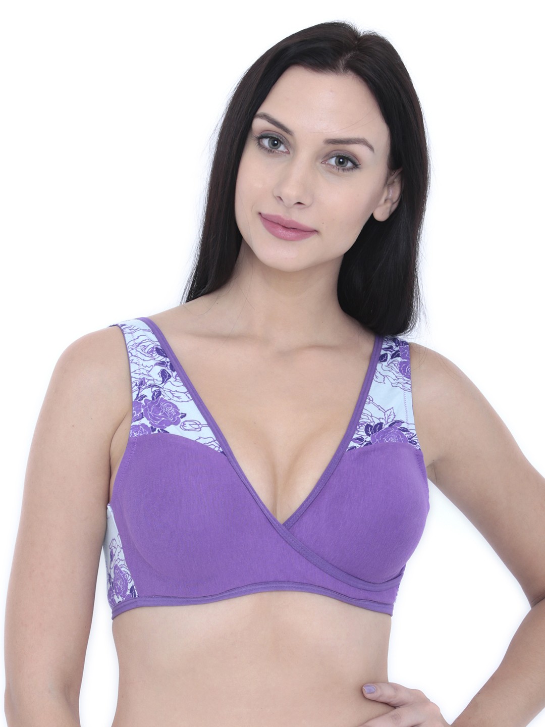 

Inner Sense Purple Printed Non-Wired Non Padded Maternity Bra