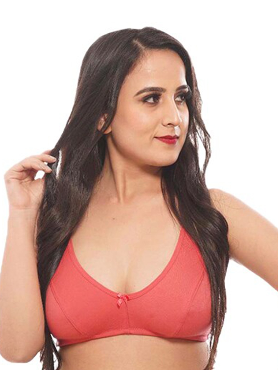 

Lulala Full Coverage Seamless Everyday Bra With All Day Comfort, Peach