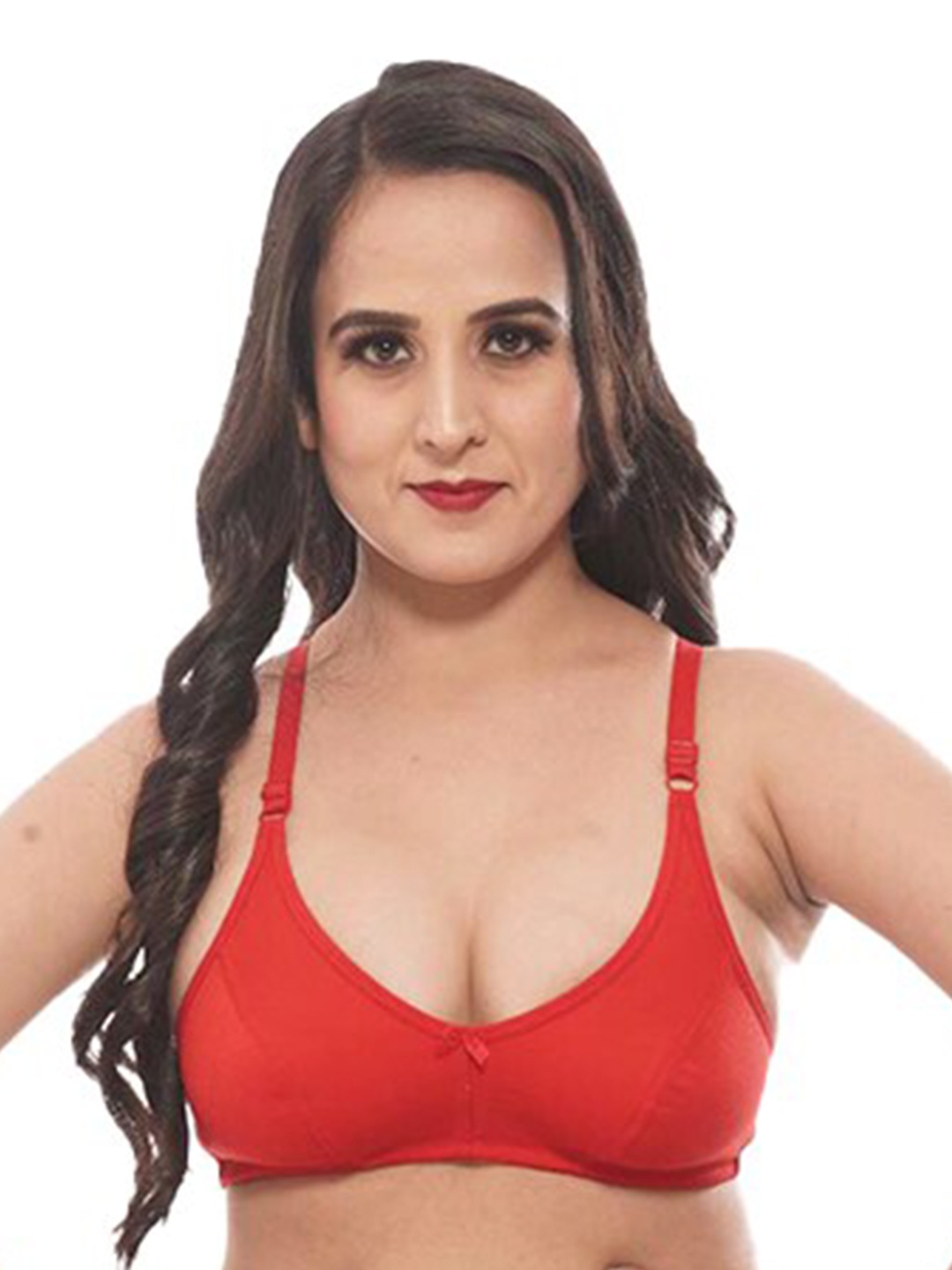 

Lulala Full Coverage Seamless Everyday Bra With All Day Comfort, Red