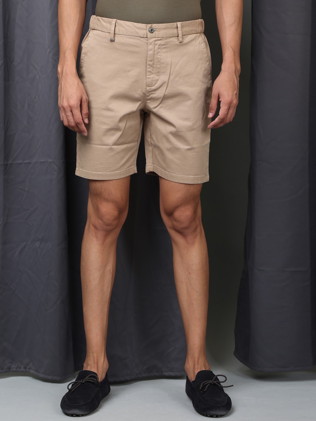 

POE Men Slim Fit Shorts, Khaki