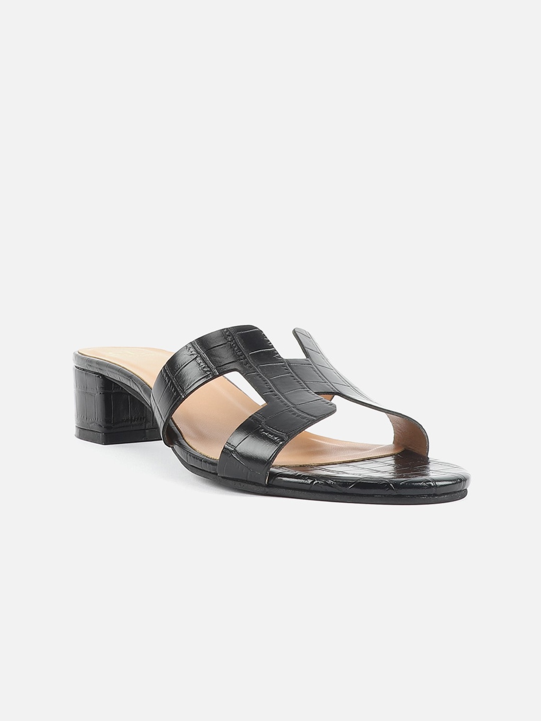 

Carlton London Textured Block Heels, Black