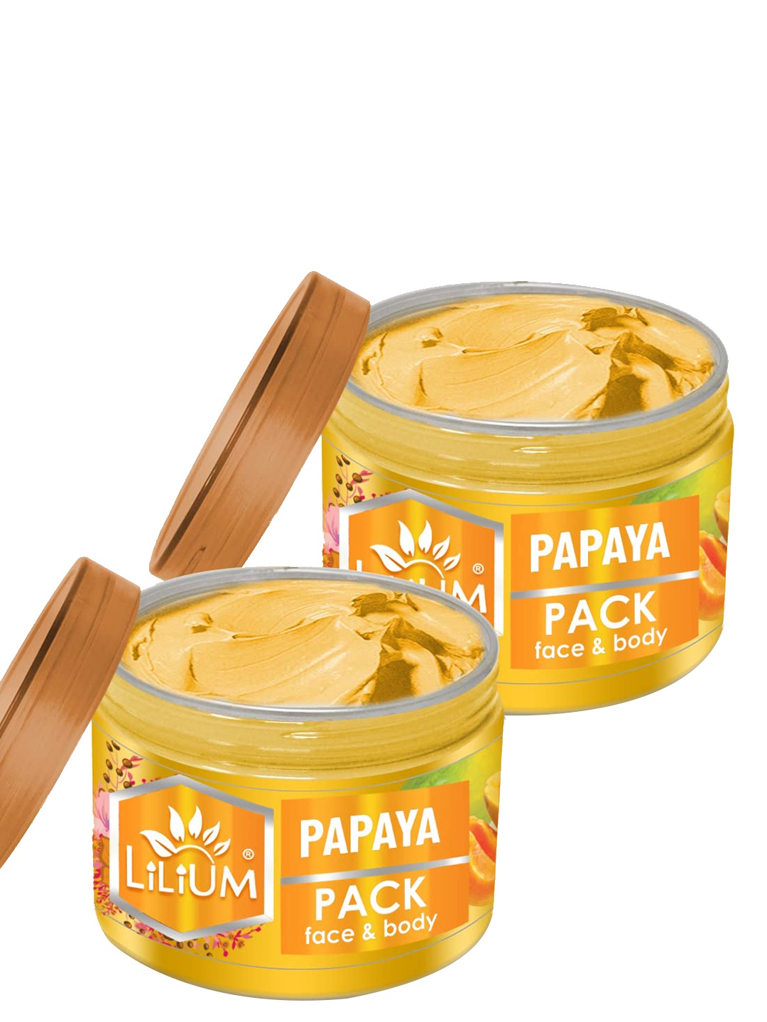 

Lilium 2-Pcs Papaya Face Pack 250g, Orange