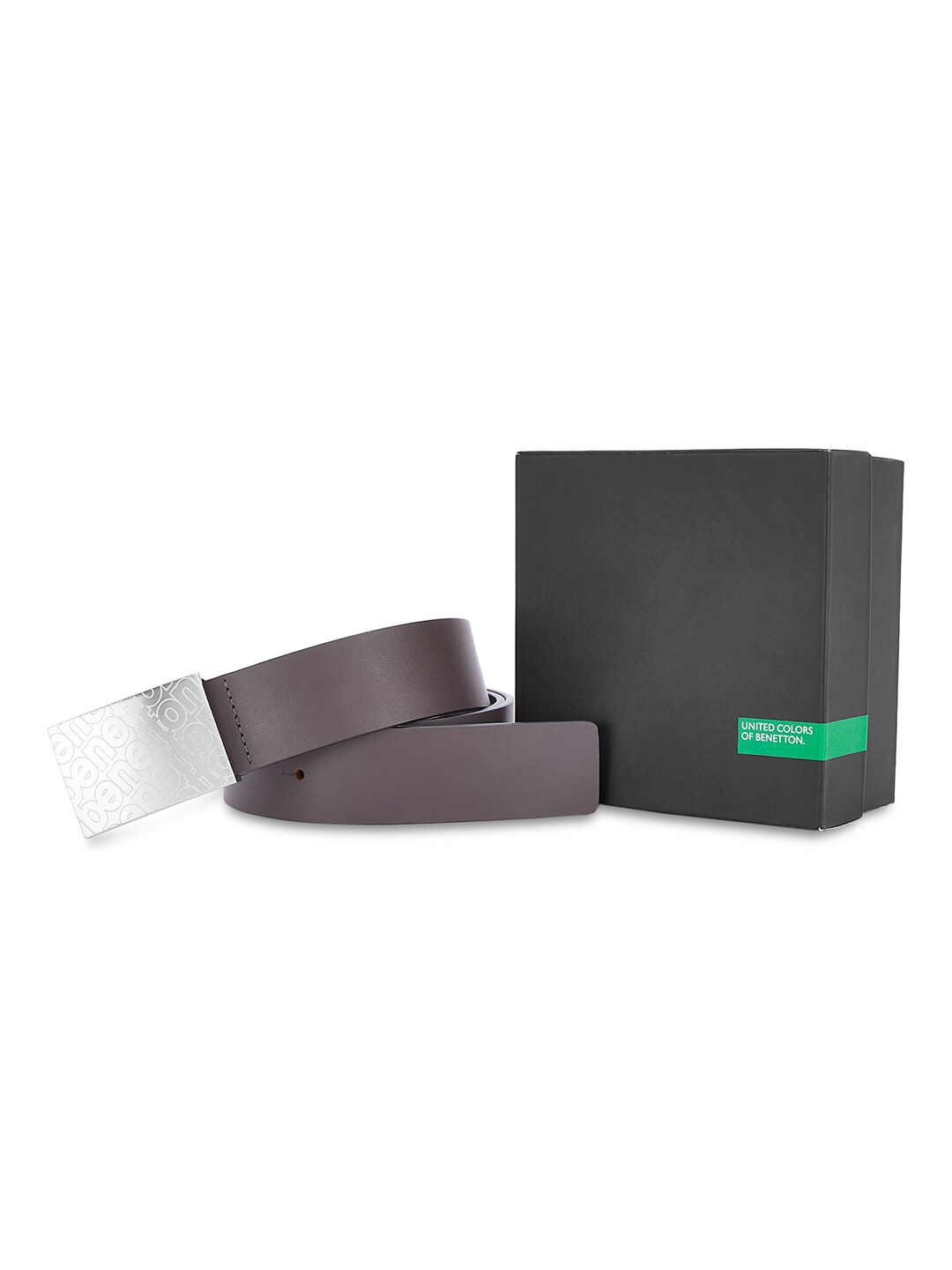 

United Colors of Benetton Men Leather Belt, Brown