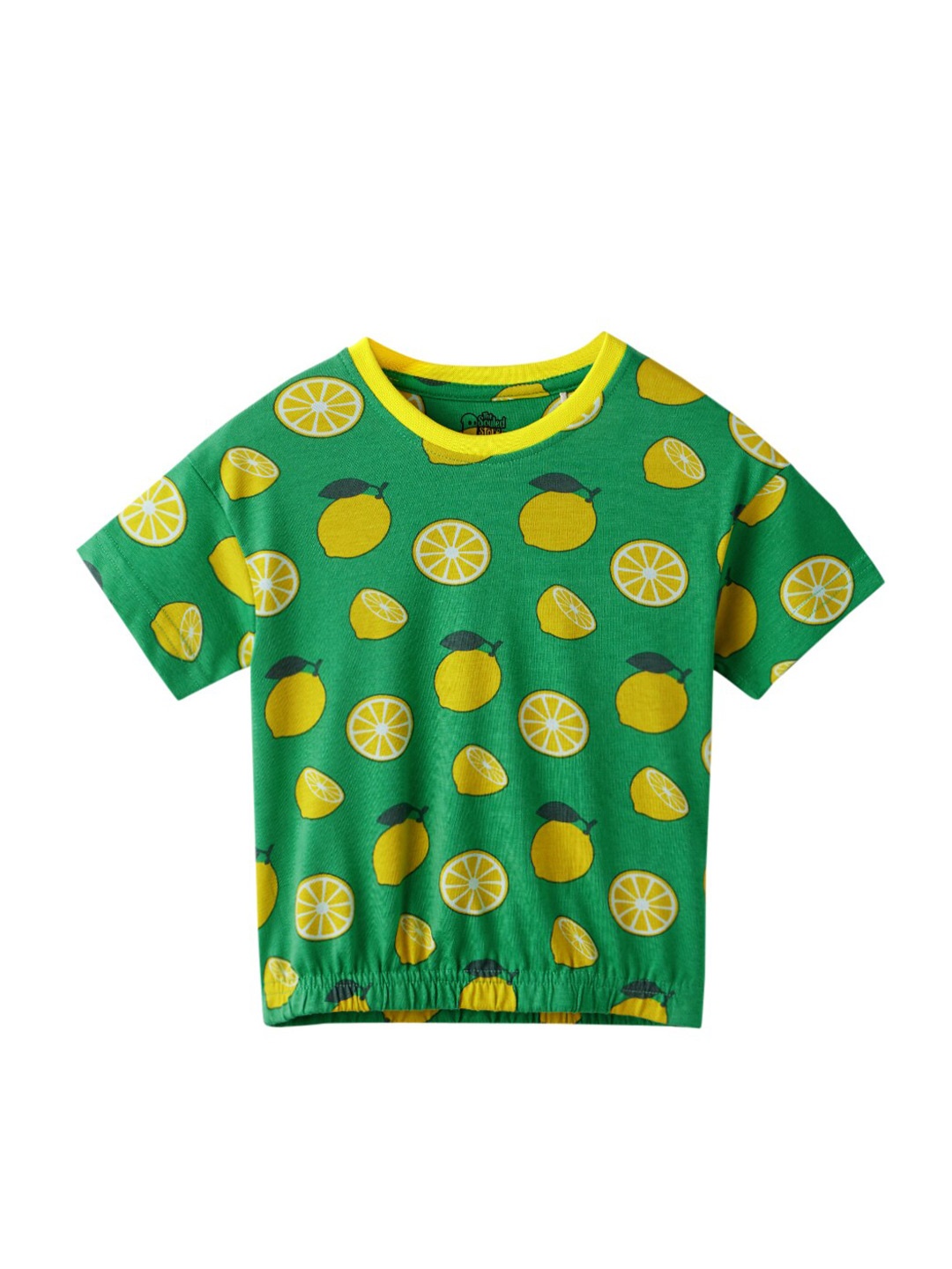 

The Souled Store Print Cotton Top, Green