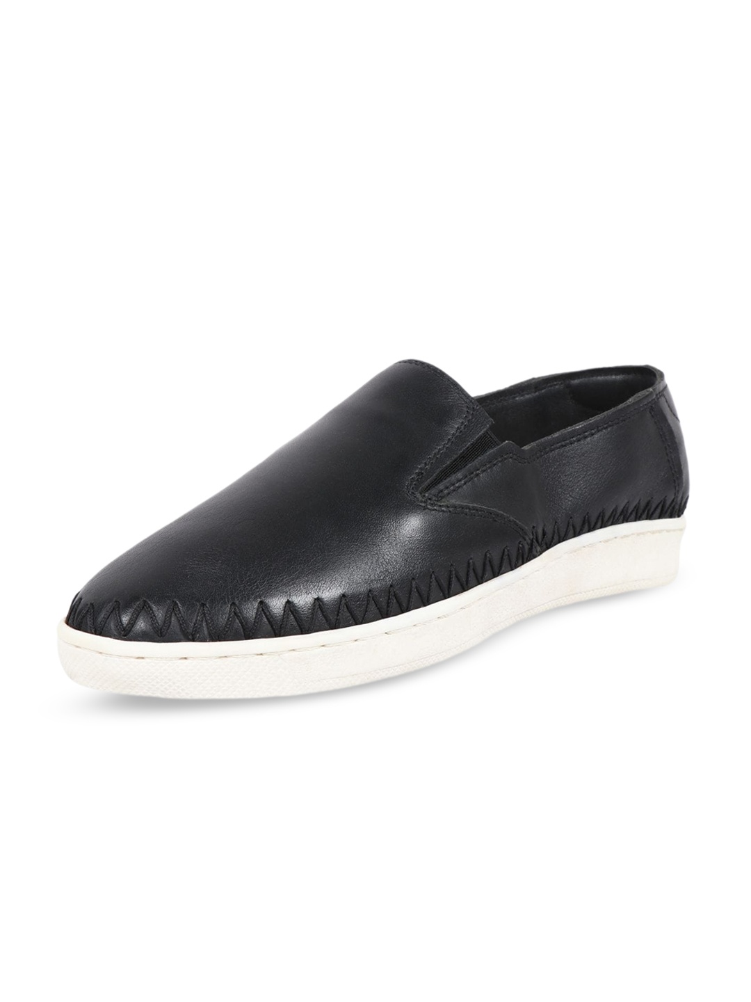 

Hidesign Women K2 Leather Comfort Insole Slip-On Sneakers, Black