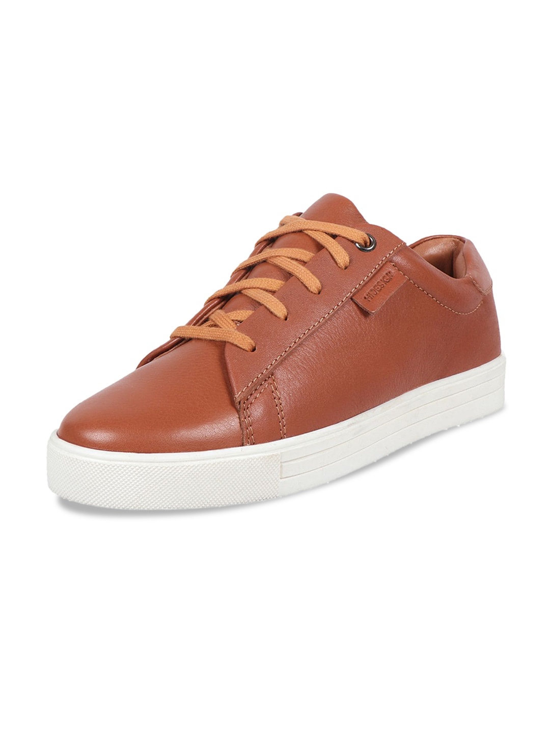 

Hidesign Women KENYA Leather Comfort Insole Contrast Sole Sneakers, Tan