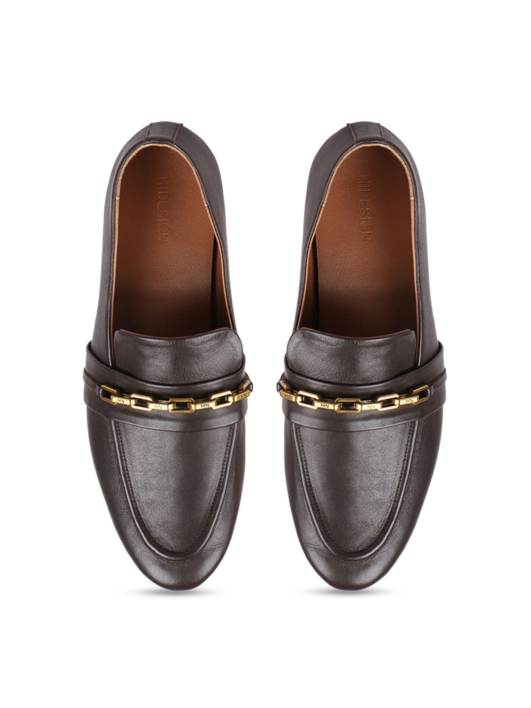 

Hidesign Women VIENNA Leather Comfort Insole Horsebit Loafers, Brown