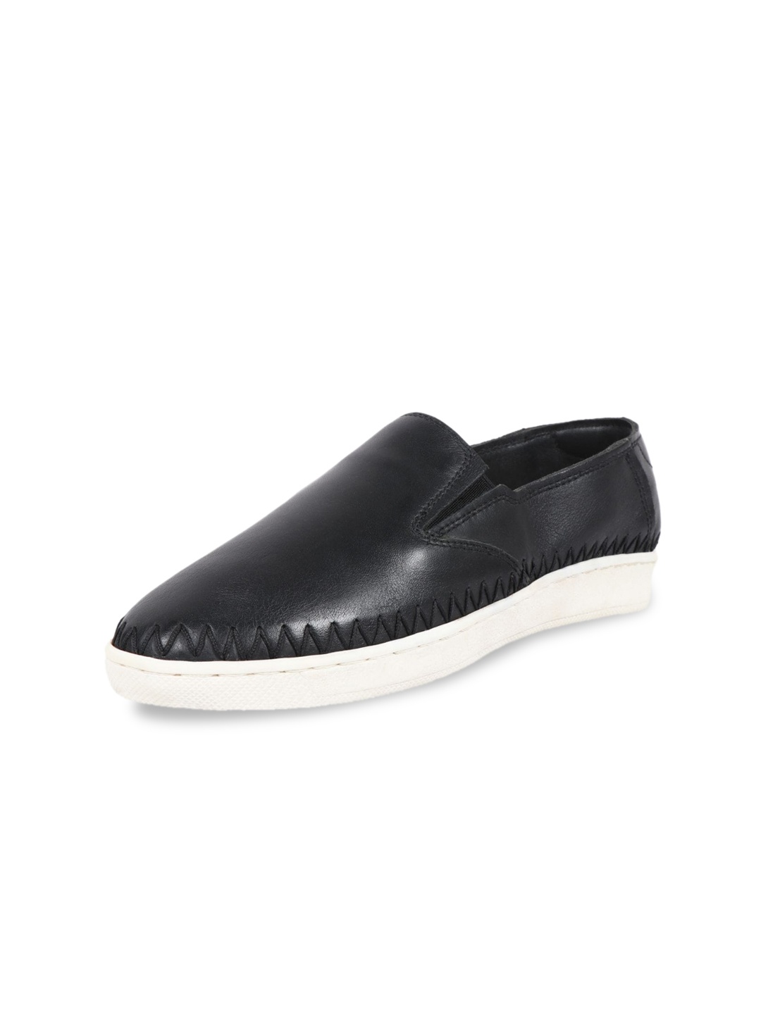 

Hidesign Women K2 Leather Comfort Insole Slip-On Sneakers, Black