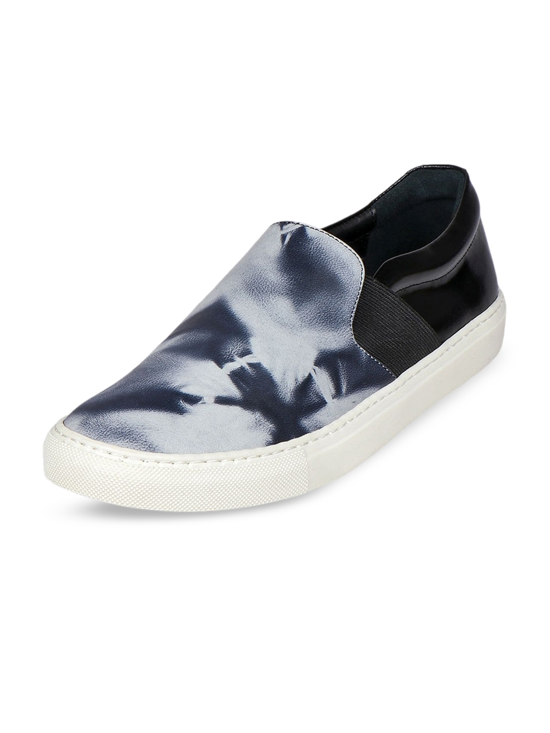 

Hidesign Women JODIE Printed Leather Slip-On Sneakers, Black