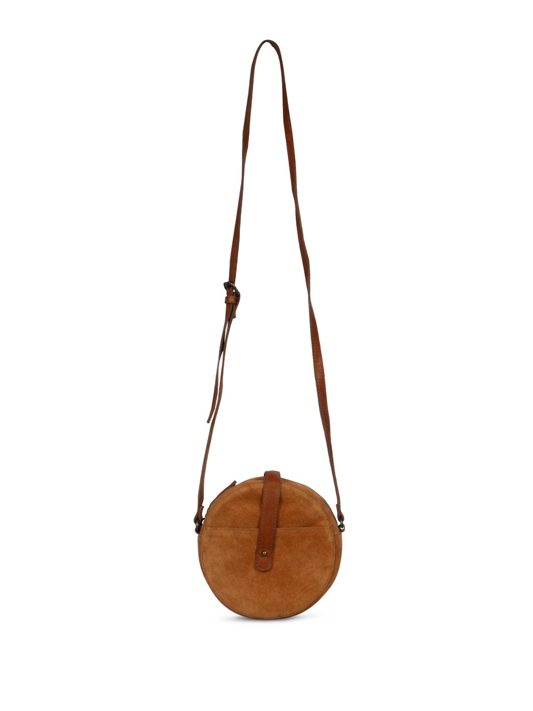 

Saint G Women Leather Structured Sling Bag, Tan