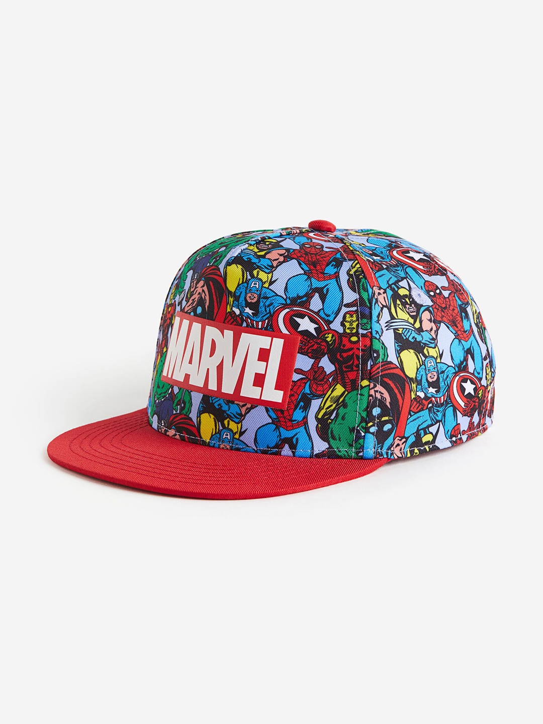 

H&M Boys Printed Twill Cap, Red