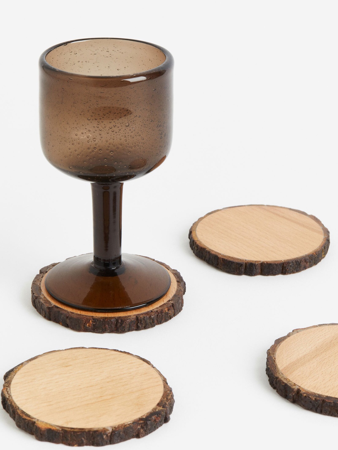 

H&M Beige 4 Pack Wooden Coasters