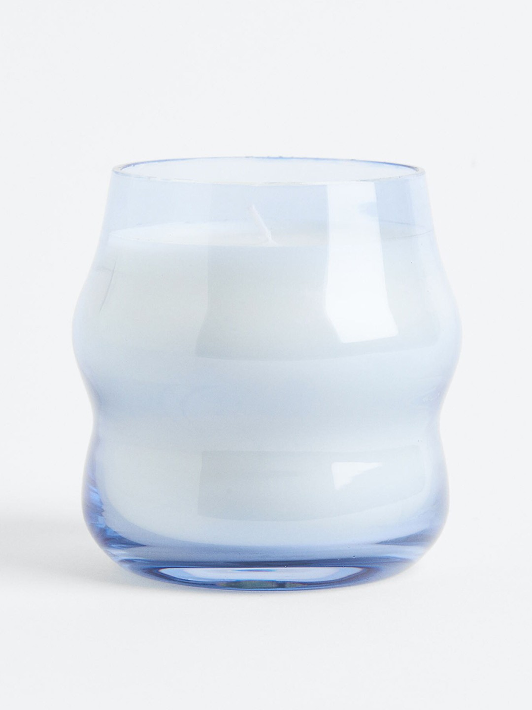 

H&M Blue Scented Candle In Glass Holder