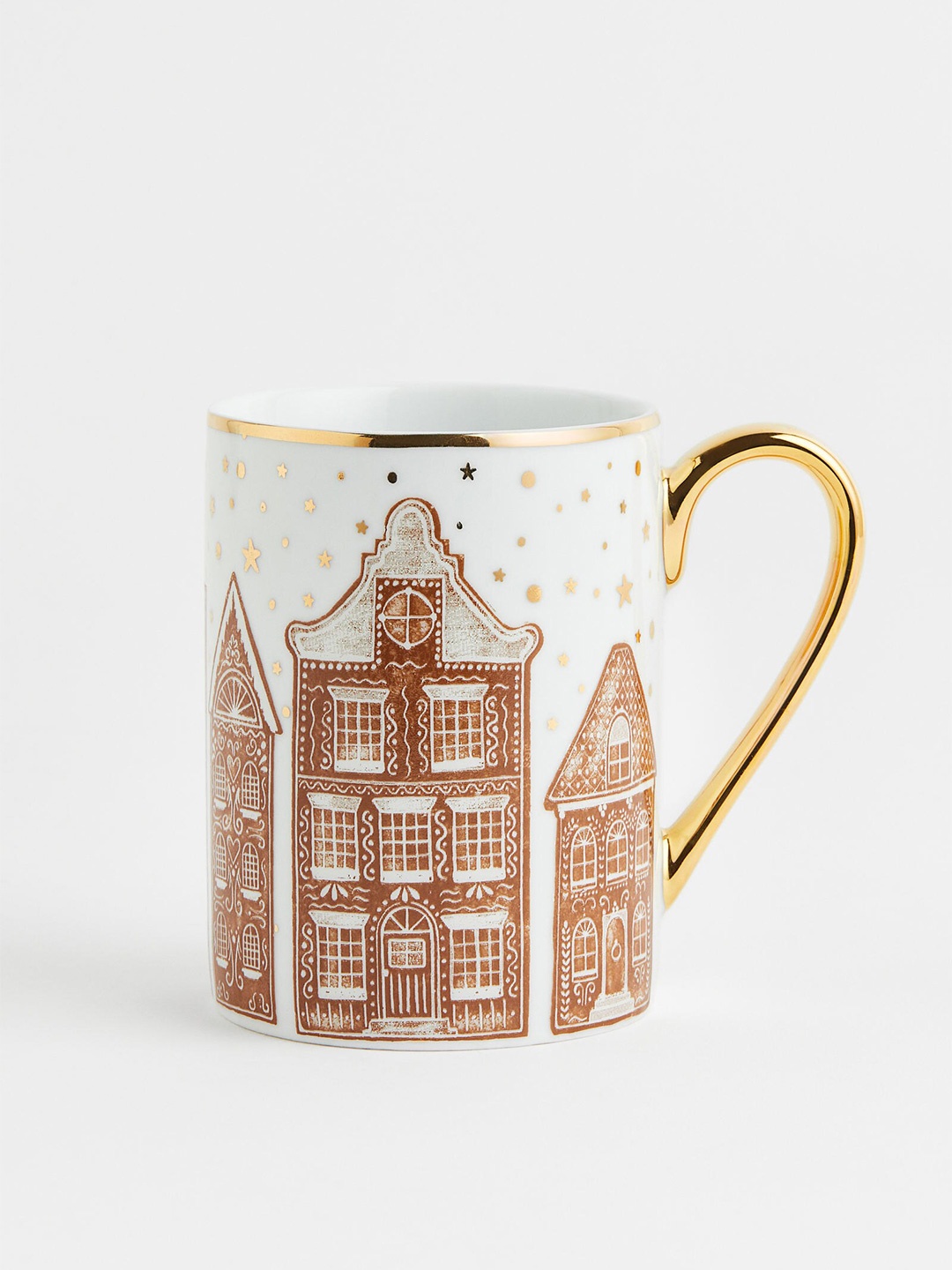 

H&M White & Beige Porcelain Mug