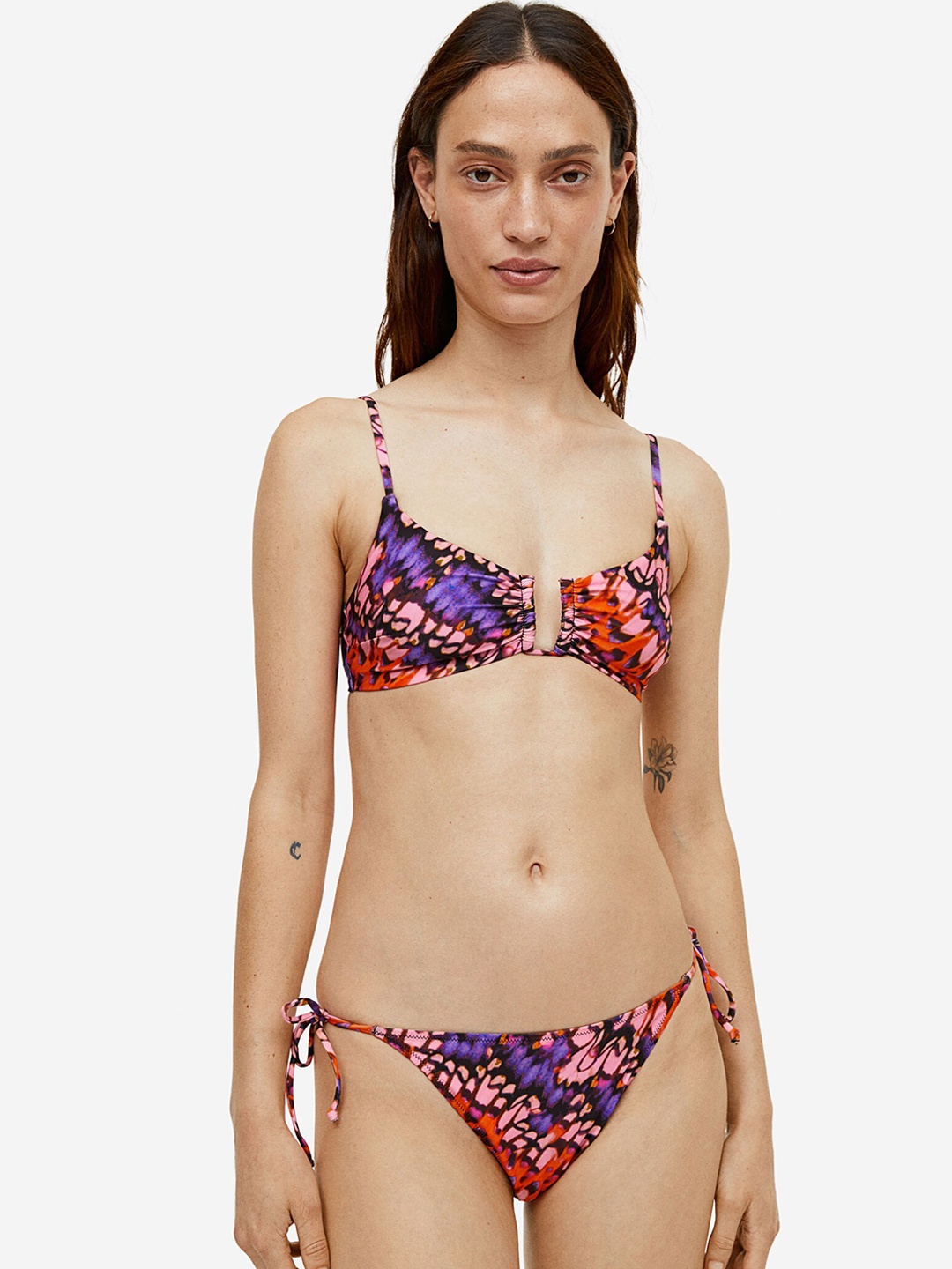 

H&M Tie Tanga Swim Bottoms, Black