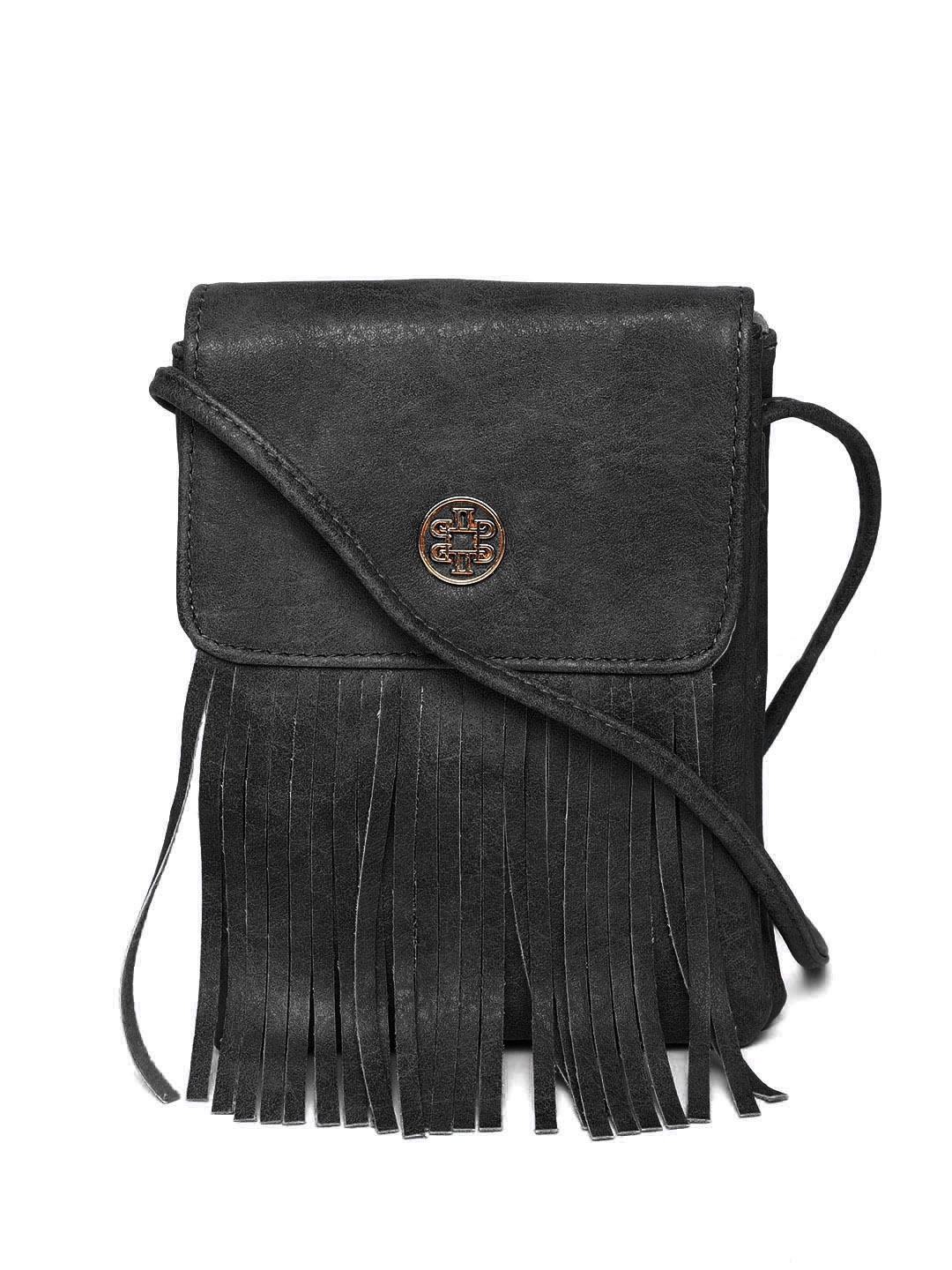 

Lisa Haydon for Lino Perros Black Fringed Sling Bag