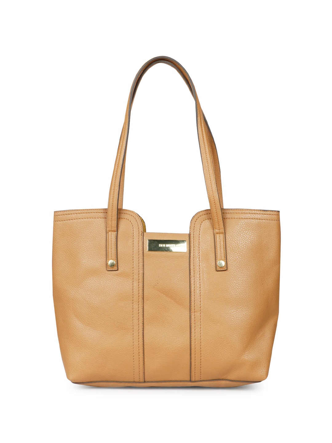 

Favore Leather Structured Shoulder Bag, Tan